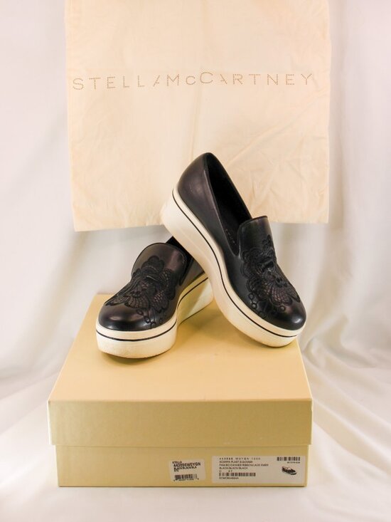 Stella McCartney Shoes - Stella McCartney Binx Star Embroidered Vegan Leather Platform Skater